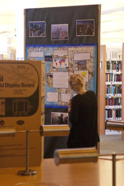 Student thesis research projects are on display in the Nicholson Library  through May 16. They will be judged May 13 at 3 p.m.
