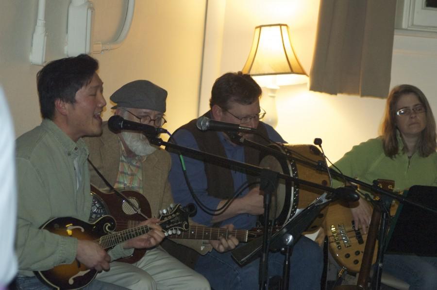 Local musicians gathered to play traditional Celtic worship songs on a variety of instruments.
