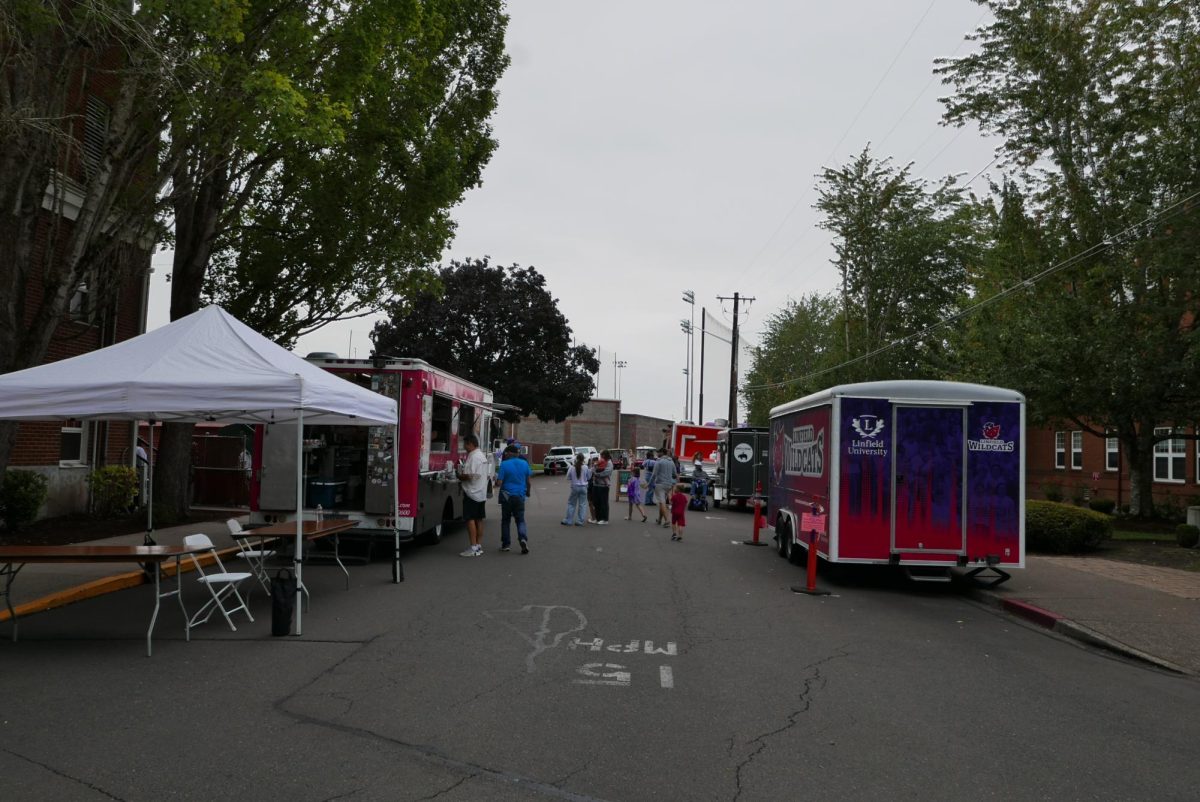 Vendors and tents set up on Streak Street on Sept. 6 for the first home game of the season.