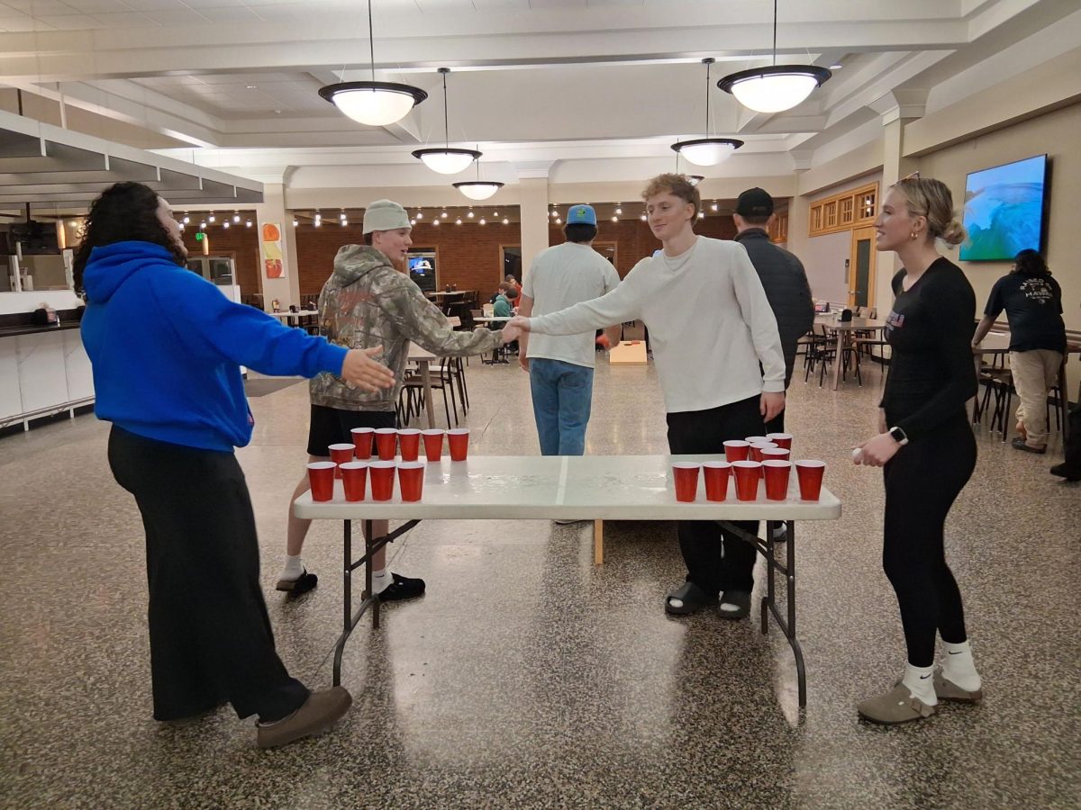 Students play games during Late Night at Dillin on March 5.