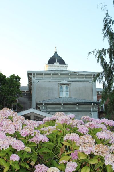 Pioneer Hall in the spring.