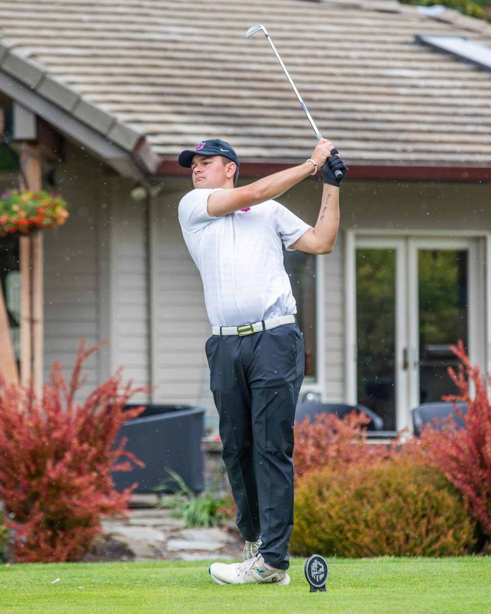 Douglas Bailey hits his tee shot at the 2025 NWC Golf Championships